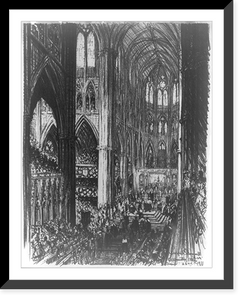 Historic Framed Print, [Coronation of King George V and Queen Mary in Westminster Abbey],  17-7/8" x 21-7/8"