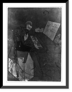 Caricature of Frederick Leyland painted after a quarrel over the Peacock Room, Vintage Print