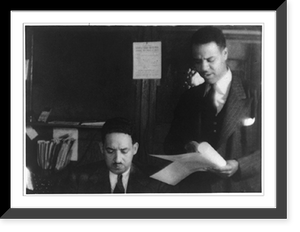 Historic Framed Print, [Roy Wilkins and Thurgood Marshall at work in an NAACP office],  17-7/8" x 21-7/8"