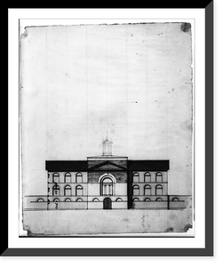Armory (U.S. Arsenal"), Pittsburgh, Pennsylvania. External elevation", Antique Print