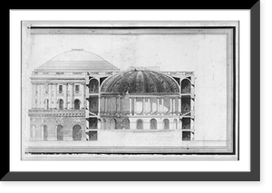 Historic Framed Print, [United States Capitol (Federal Capitol"),  Washington,  D.C. Cross section]",  17-7/8" x 21-7/8"