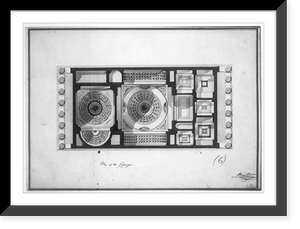 Bank building (2nd Bank of the United States"), Philadelphia, Pennsylvania. Reflected ceiling plan" Classic, Antique Poster