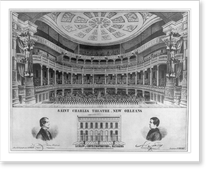 Antique Photo Print - New Orleans - Saint Charles Theatre