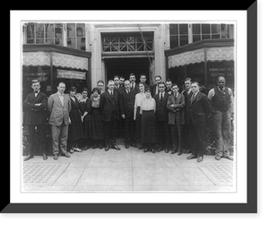 Employees posed in front of the Doubleday-Hill Electric Co. at 715 12th St., N.W., Washington, D.C. Classic, Antique Poster