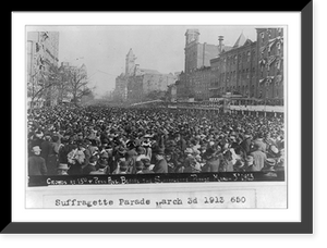 Crowds at 15th & Penna. Ave. before the Suffragette Parade, March 3, 1913, Vintage Print