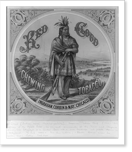 Vintage Photo Print - Red Cloud chewing tobacco.Strobridge & Co. lith