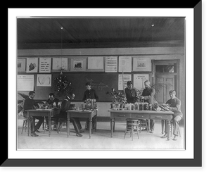 Historic Framed Print, [Hampton Institute, Va. - Plant study lab],  17-7/8" x 21-7/8"