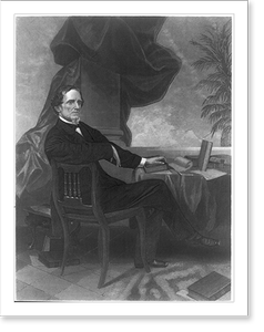 Antique Portrait - Jefferson Davis, full-length portrait, seated