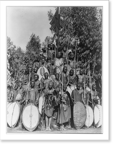 Historic Photo Print - Africa. Group of Kavirondo natives posed