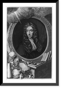 Historic Framed Print, [Robert Boyle, bust portrait in oval],  17-7/8" x 21-7/8"