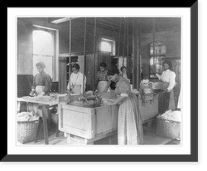 Hampton Institute, Va., 1899 - Classroom scenes - laundry shop, Vintage Print