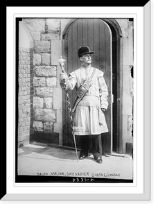 Historic Framed Print, Drum Major, Grenaudier Guards, London,  17-7/8" x 21-7/8"