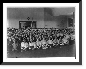 Historic Framed Print, [Classroom scenes in Washington, D.C. public schools - Central High School assembly],  17-7/8" x 21-7/8"