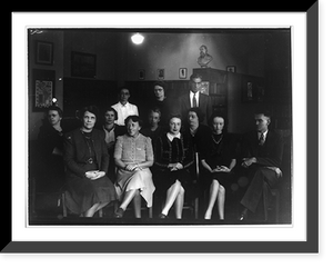 Historic Framed Print, Staff members posed in the library of Eastern High School, Wash., D.C.,  17-7/8" x 21-7/8"