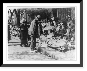 Historic Framed Print, Wounded soldiers reviewing the Pershing Parade. Wash., D.C.,  17-7/8" x 21-7/8"