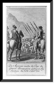 Die Americaner machen das Corps des General Bourgoyne zu Gefangnen, bey Saratoga, am 16ten Octobr 1777.D. Chodowiecki inv. et del. ; D. Berger sculpsit 1784, Antique Wall Art