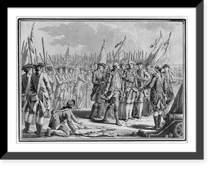 Historic Framed Print, [Surrender of Cornwallis at Yorktown],  17-7/8" x 21-7/8"