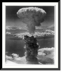Black & White Photo - Nagasaki, Japan under atomic bomb attack