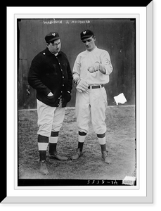 Historic Framed Print, Washburn with Rube Marquard, New York, NL (baseball),  17-7/8" x 21-7/8"