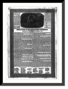 Declaration of the Anti-Slavery Convention. Assembled in Philadelphia, December 4, 1833, Vintage Wall Art