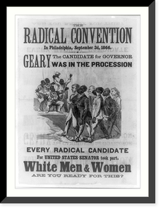 Historic Framed Print, The Radical Convention in Philadelphia, September 3d, 1866,  17-7/8" x 21-7/8"