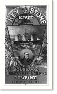 Vintage Americana Print - Louisville, Kentucky - Keystone state