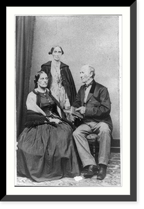 Wendell Phillips, 1811-1884, full length portrait, seated, with Susan B. Anthony and another woman, Vintage Wall Art