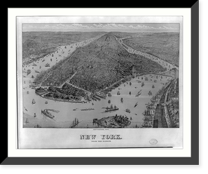 New York., from the harbor Classic, Antique Print