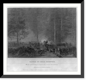 Historic Framed Print, Battle of Cedar Mountain,  17-7/8" x 21-7/8"