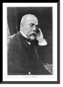 Historic Framed Print, [Robert Koch, 1843-1910, half-length portrait, seated],  17-7/8" x 21-7/8"