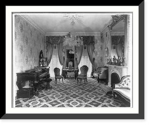 Historic Framed Print, [Interior of parlor of Theodore Roosevelt's home. Long Island, N.Y.],  17-7/8" x 21-7/8"