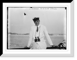 Historic Framed Print, F.K. Burnham of "Dixie IV" Syndicate,  17-7/8" x 21-7/8"