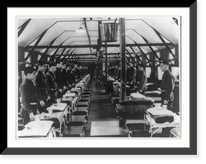 Civilian Conservation Corps camp activities, ca. 1935: enrollees lined-up for barracks insp. Classic, Vintage Wall Art