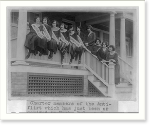 Black & White Photo - Washington DC - Charter members of the Anti-flirt