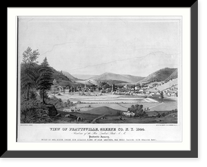 Historic Framed Print, View of Prattsville, Greene Co., N.Y. 1844...,  17-7/8" x 21-7/8"