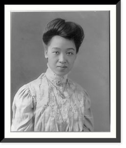 Historic Framed Print, [Kang Tung Pih, daughter of Kang Yu Wei, head-and-shoulders portrait],  17-7/8" x 21-7/8"