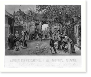 Vintage Photo Print - The emigrants farewell - Framed Wall Art Gift Idea