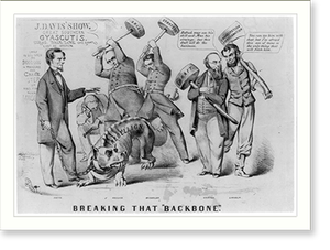 Black & White Photo - Breaking that backbone - Antique Wall Decor Print