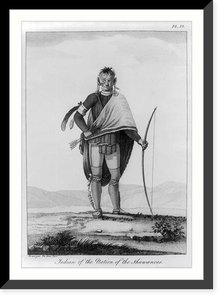 Historic Framed Print, Indian of the Nation of the Shawanoes"",  17-7/8" x 21-7/8"