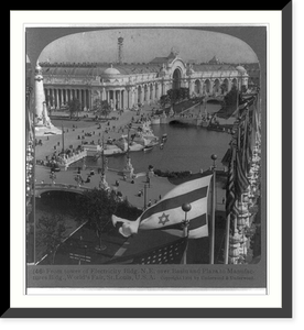 From tower of Electricity Bldg. N.E. over basin and plaza to Manufactures Bldg., World's Fair, St. Louis, Antique Wall Art