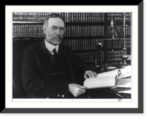 Historic Framed Print, [George Sutherland, half-length portrait, seated at desk],  17-7/8" x 21-7/8"