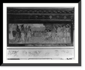 Gen. George Rogers Clark signing a treaty with the Indians of the Northwest; 1770's?, Vintage Wall Art