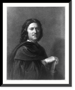 Nicolas Poussin, 1594-1665, half-length portrait, Antique Poster