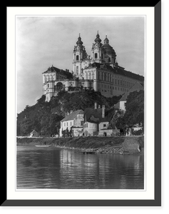 Historic Framed Print, [Melk Abbey on the Danube River, Austria],  17-7/8" x 21-7/8"