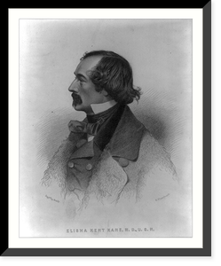 Elisha Kent Kane, head-and-shoulders portrait, left profile, Vintage Poster