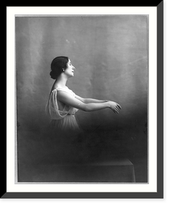 Anna Pavlova, half-length portrait, rear view, Historic Print