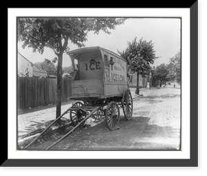 Mo.. St. Louis - Ice wagon parked in shade, Antique Poster