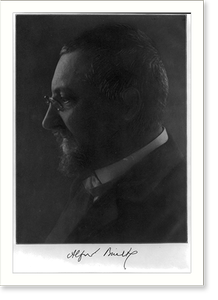 Historic Portrait - Alfred Binet, bust portrait, left profile, 1857