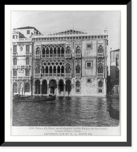 Palace Ca Doro, most elegant Gothic Palace on the Grand Canal, Venice, Italy Classic, Vintage Wall Art