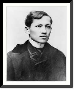 Vintage Portrait - Jose Rizal, bust portrait, facing left, 1861